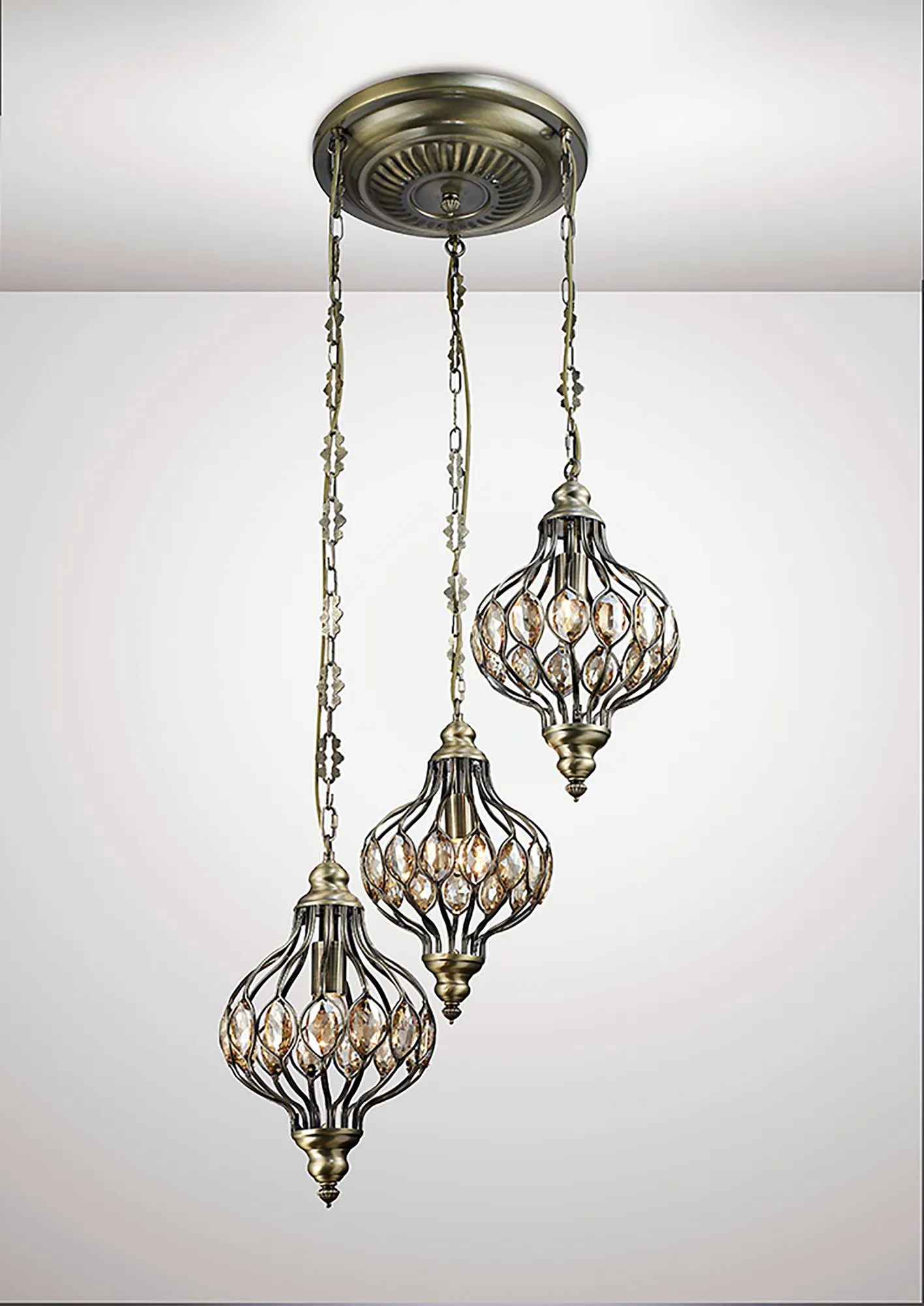 IL31572  Marisa Crystal Pendant 3 Light